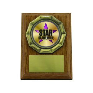 Wood effect Plaque Star of the Week Wood effect Plaque Star of the Week