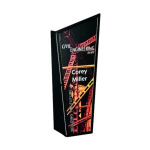 Metal Stand "BLADE" with Silver Front