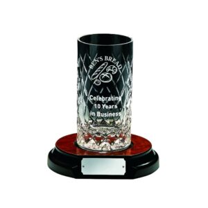 Highball Glass with Engravable Panel + Base