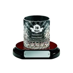 Whiskey Glass with Engravable Panel + Base Whiskey Glass with Engravable Panel + Base
