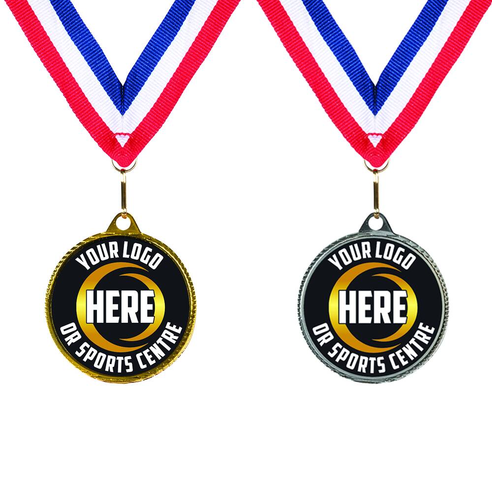 Personalised 55mm Medal with Ribbon Personalised 55mm Medal with Ribbon