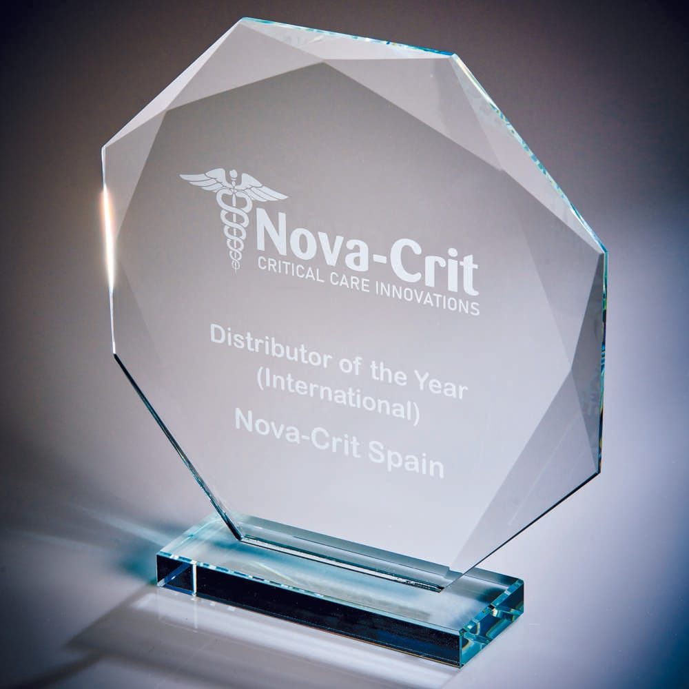 Clear Glass Octagonal Stand Clear Glass Octagonal Stand