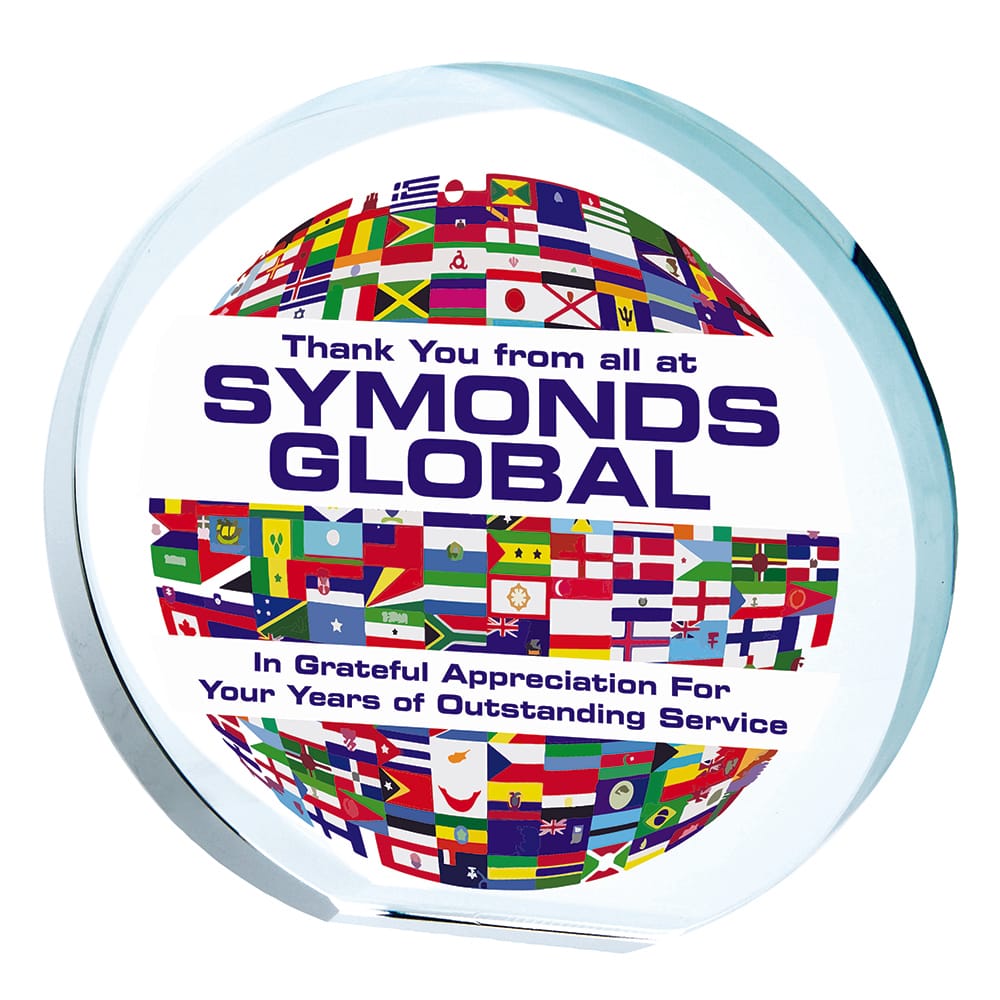 Free Standing Crystal Circle Award Free Standing Crystal Circle Award