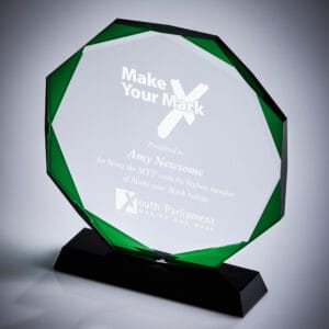 Crystal with Green "Halo" ( in Presentation Case)